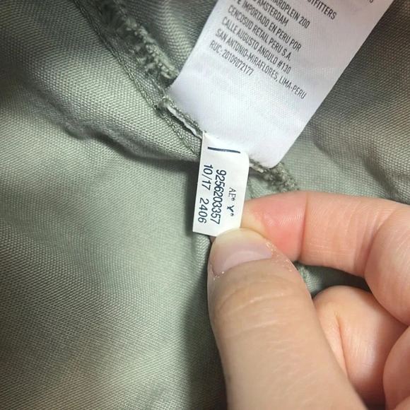 American Eagle Green Bomber Jacket Combat - XS - EUC - Picture 8 of 13